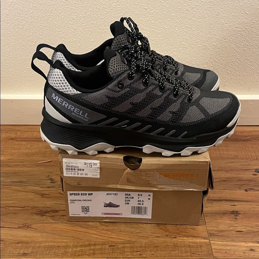 Merrell Speed Eco WP Black Gray Athletic Shoes